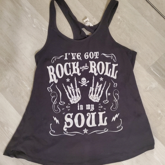 Streetwear Society Tops - **FREE with any purchase!** Cut-out back Rock N' Roll tank top